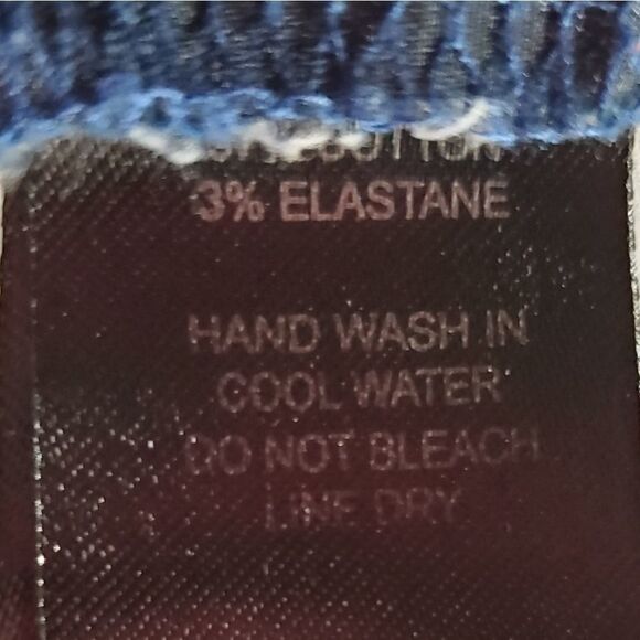 🔹️Anthropologie Cynthia Rowley Blue & White Print Ankle Crop Pants Size 6/28 - Picture 7 of 7